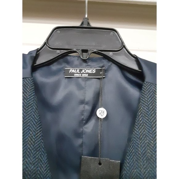 Paul Jones Men's Button Vest Navy Size Small NWT - Picture 3 of 3